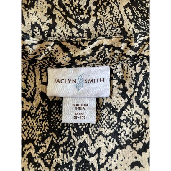 Snakeprint and Gold Sequin style! Thin and cool tunic,  Jaclyn Smith, Medium - Picture 3 of 4